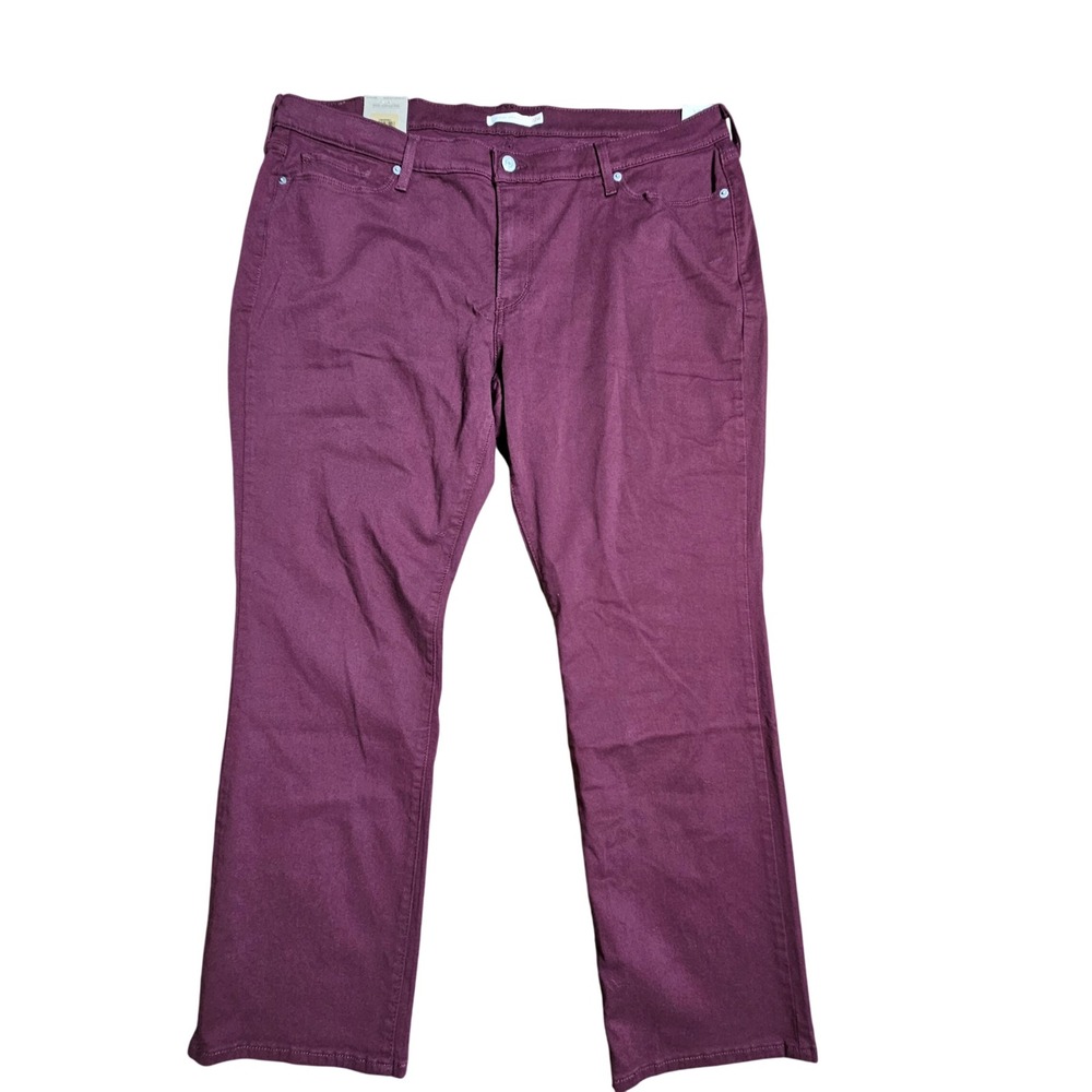 Levi's Classic Straight Leg Jeans Womens 22W M Mid Rise Plum‎ Smart Casual NWT